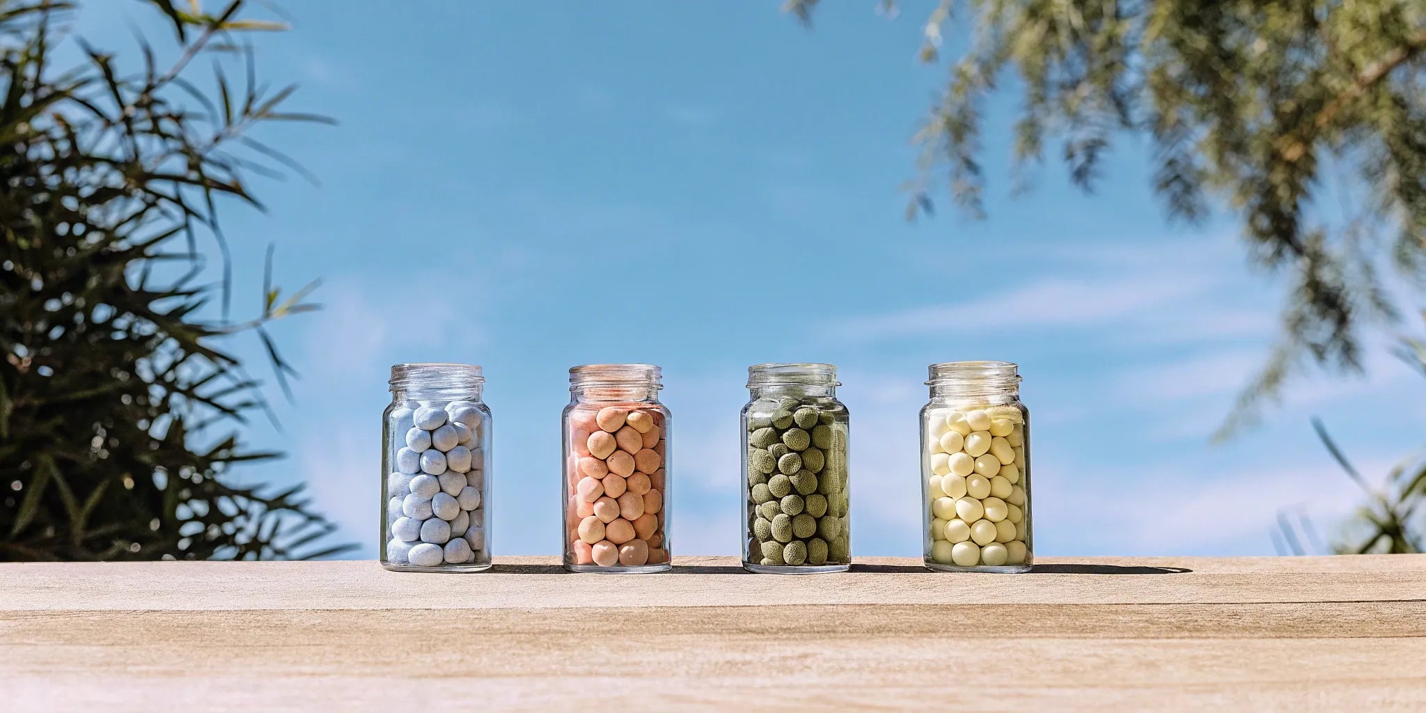 Four jars of the best delta 8 capsules for easy and convenient dosing.