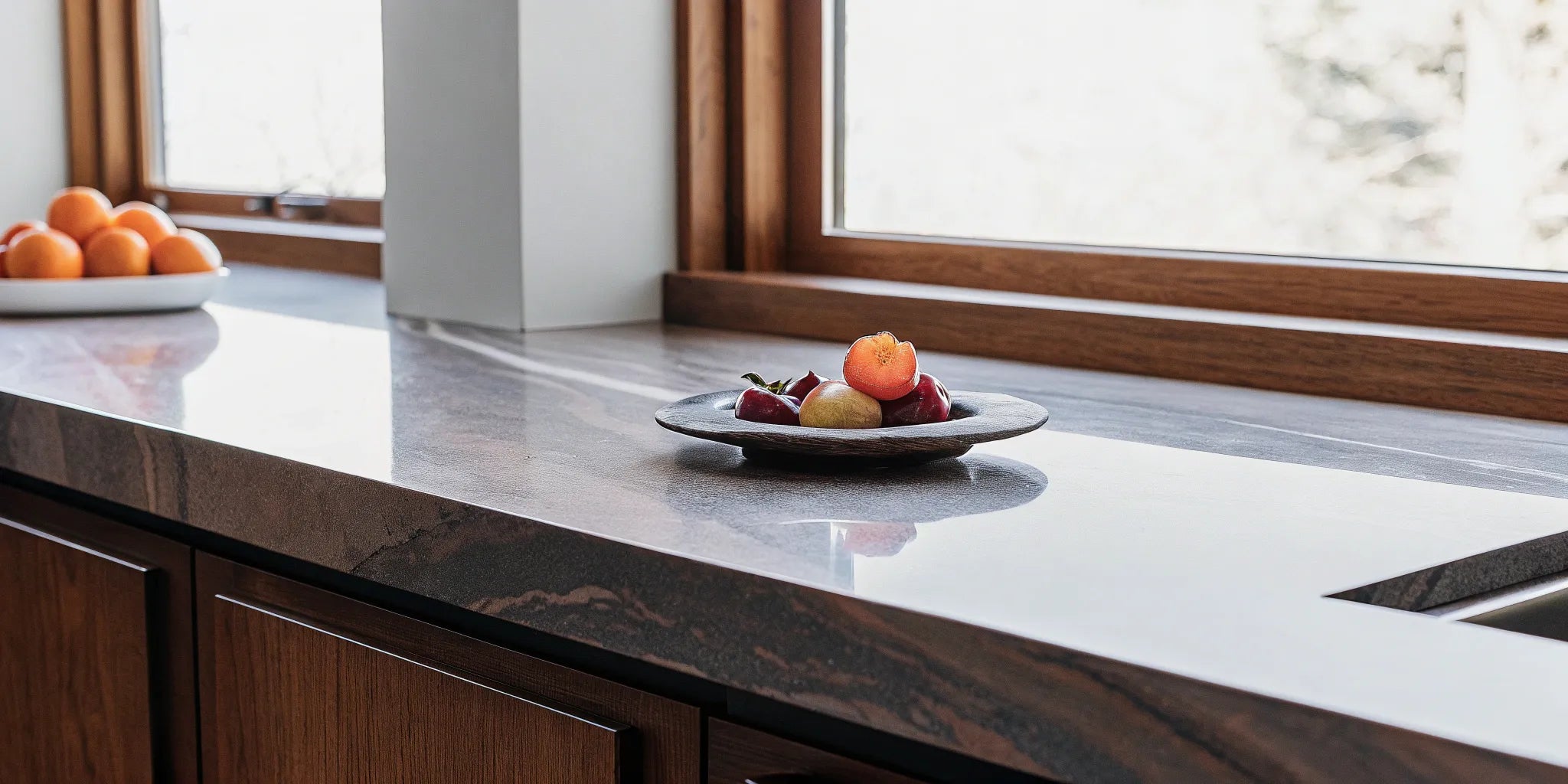 Plate of assorted D9 gummies on a marble countertop.