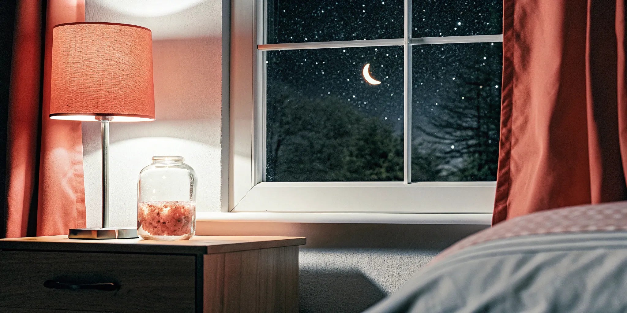 The best sleep gummies for adults in 2025 in a jar on a nightstand.