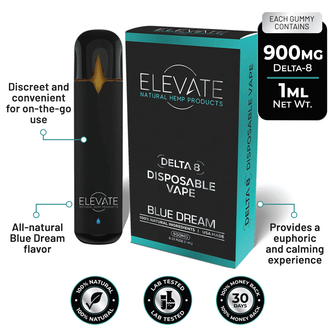 Delta 8 THC Disposable Vape Pen - Blue Dream