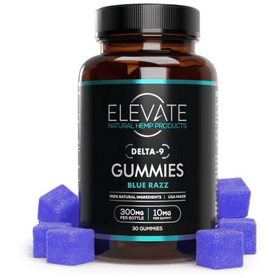 Delta 9 THC Sativa Gummies - Blue Razz - Elevate