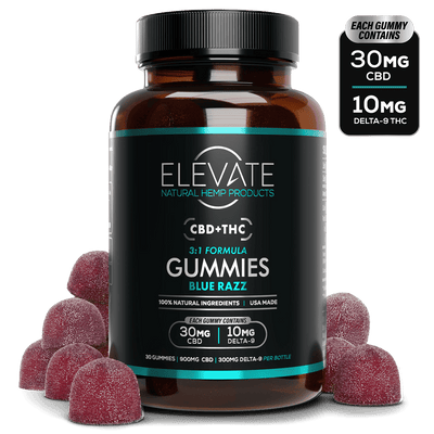 3:1 CBD THC Gummies Blue Razz - Elevate