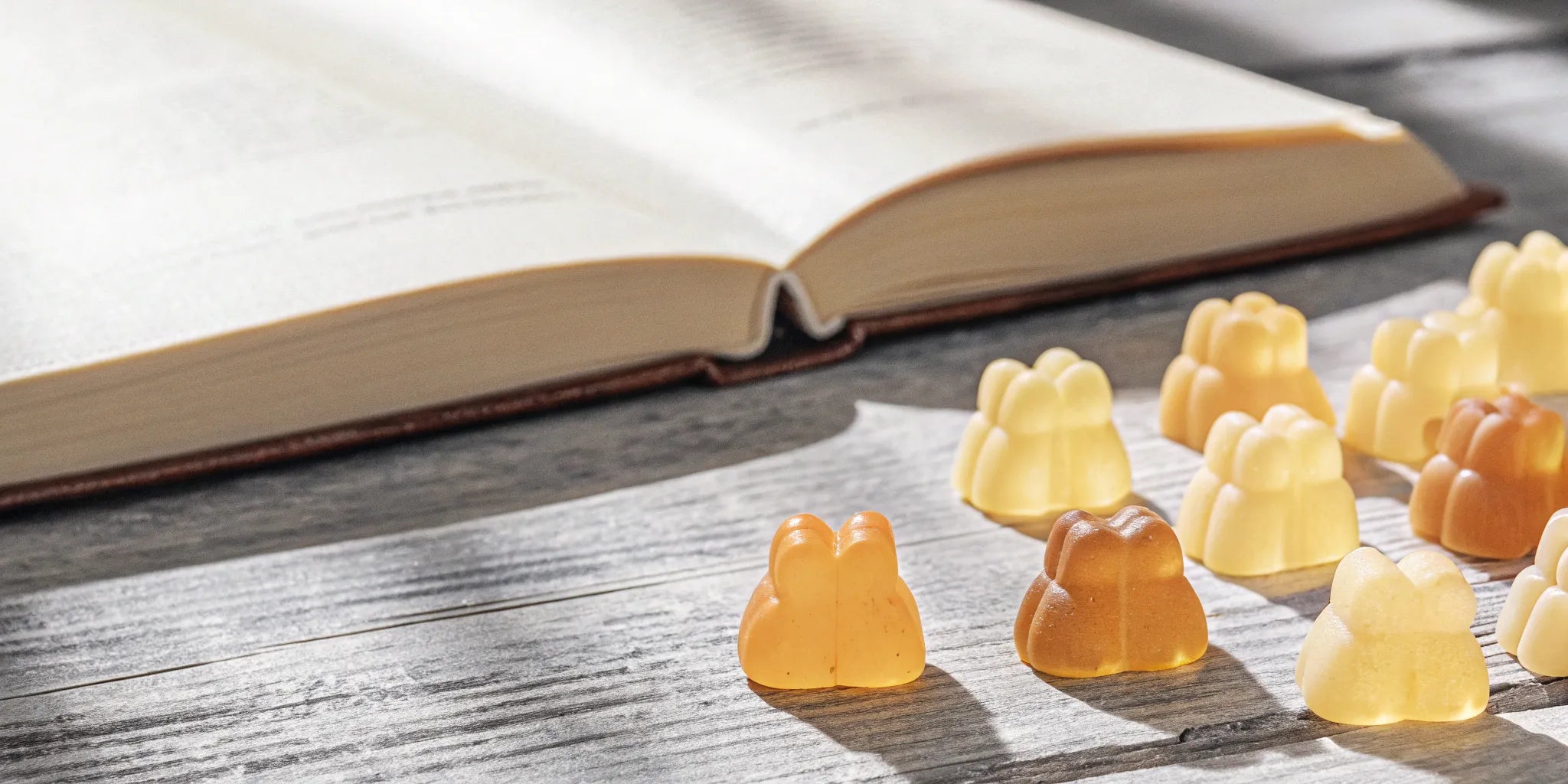 Delta 10 gummies on a table.