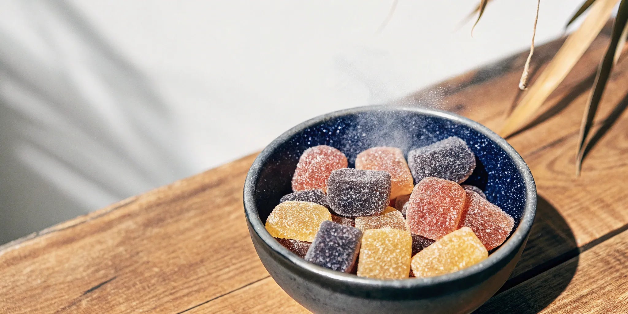 THC gummies in a bowl.