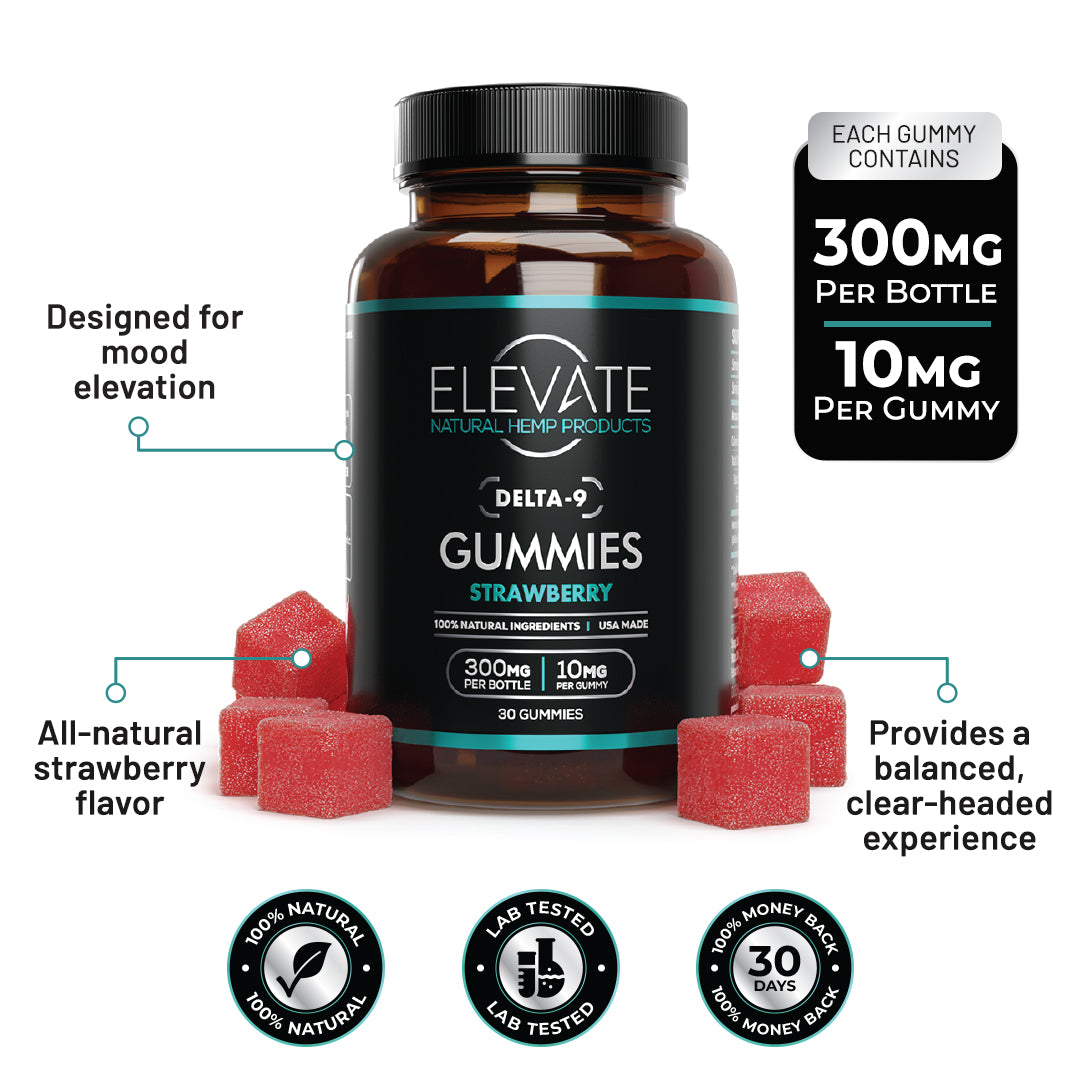 Delta 9 THC Gummies - Strawberry