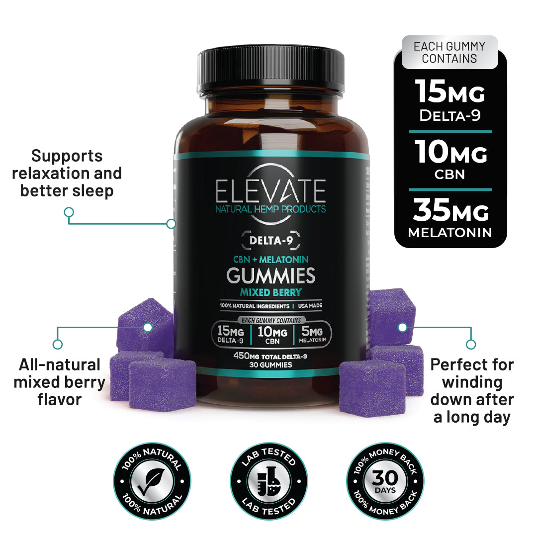 Delta 9 + CBN Sleep Gummies - Mixed Berry