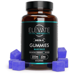 Delta 9 THC Sativa Gummies - Blue Razz