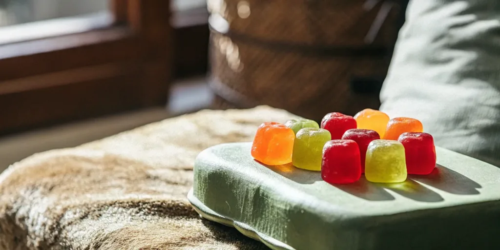A product review of colorful THC gummies for female arousal.