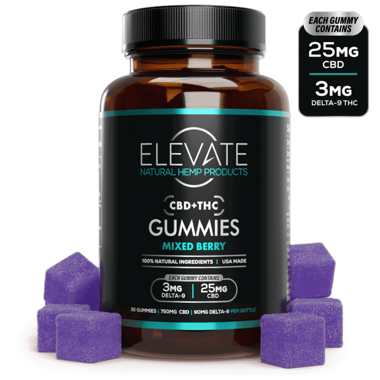 CBD + THC Gummies - Mixed Berry - Elevate