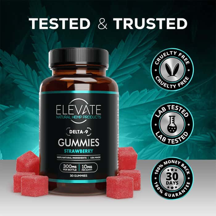 Delta 9 THC Gummies - Strawberry - Elevate