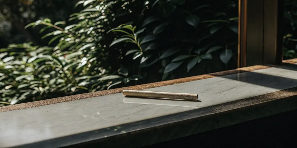 Delta 8 pre-roll in natural light.