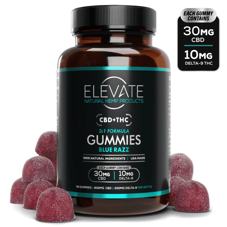 3:1 CBD THC Gummies Blue Razz - Elevate
