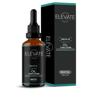 Delta 9 CBD-THC oil tincture in a 600mg bottle with packaging